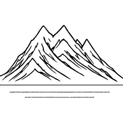 Mountain with GPS coordinates tattoo design idea