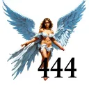 444 angel number tattoo design idea
