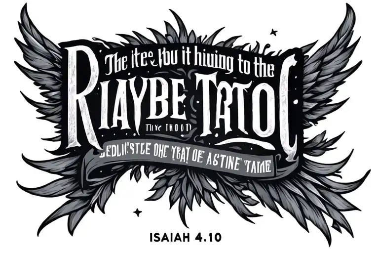 Isaiah 41:10 tattoo design idea