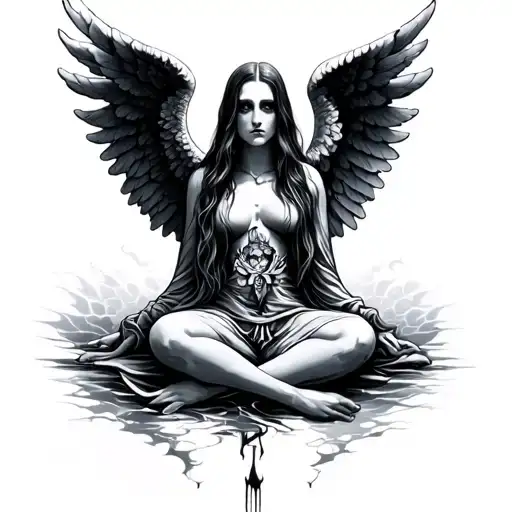 Nirvana Angel tattoo design idea
