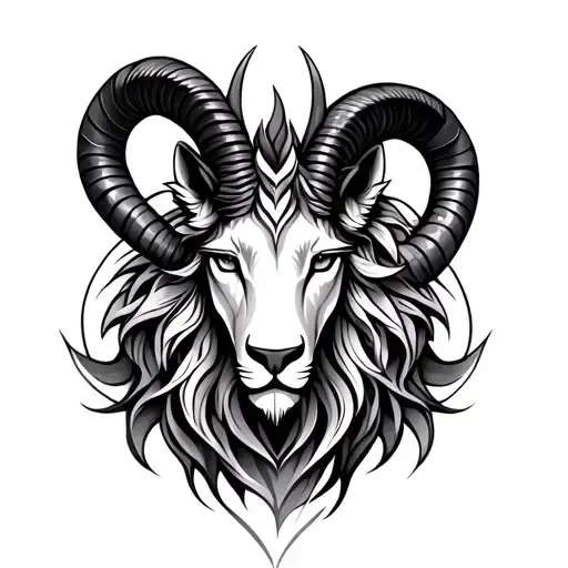 Capricorn Leo Aquarius aries zodiac tribal tattoo tattoo design idea
