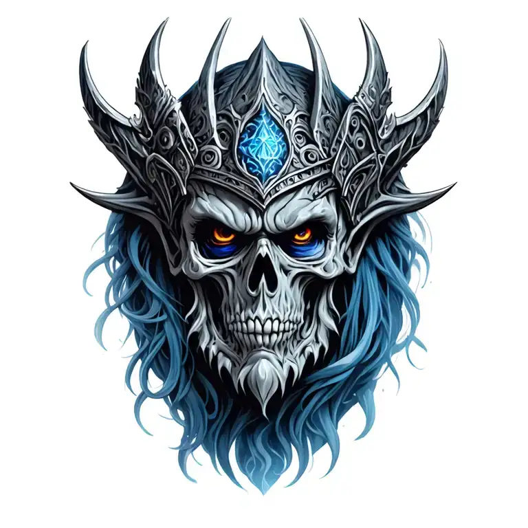 lich king tattoo design idea