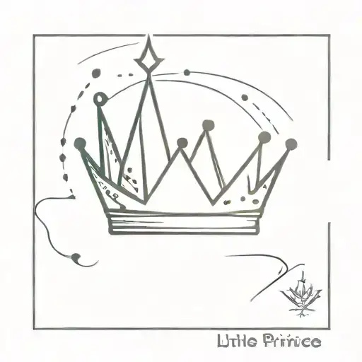 the little prince crown tattoo design idea