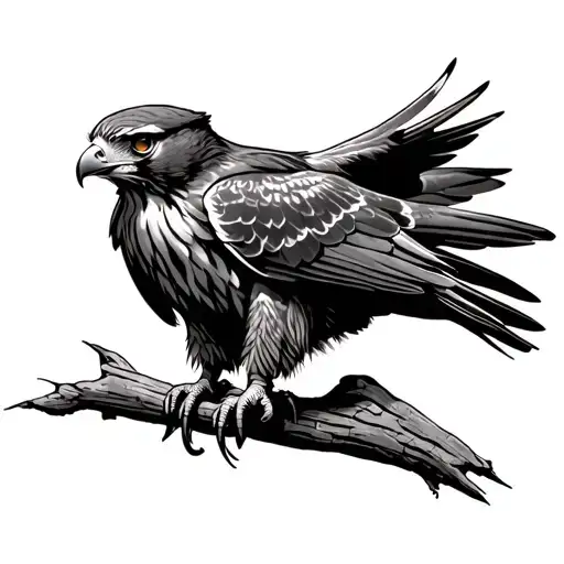 Red Tailed Hawk tattoo design idea