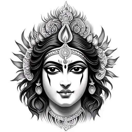 Goddess Kali face thongue tattoo design tattoo design idea