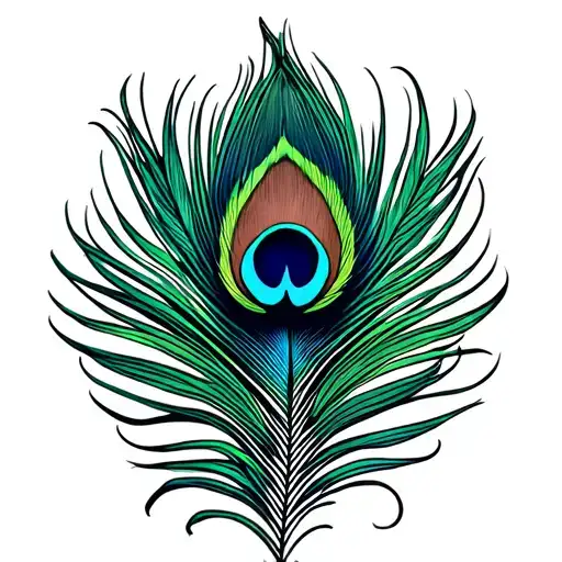 Peacock feather tattoo design idea