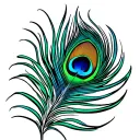 Peacock feather tattoo design idea