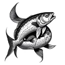 loaves and fish tattoo design idea