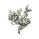 Filler Clouds and Smoke tattoo design idea
