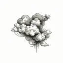 Filler Clouds and Smoke tattoo design idea