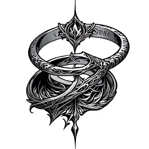 Elden Ring Maliketh tattoo design idea