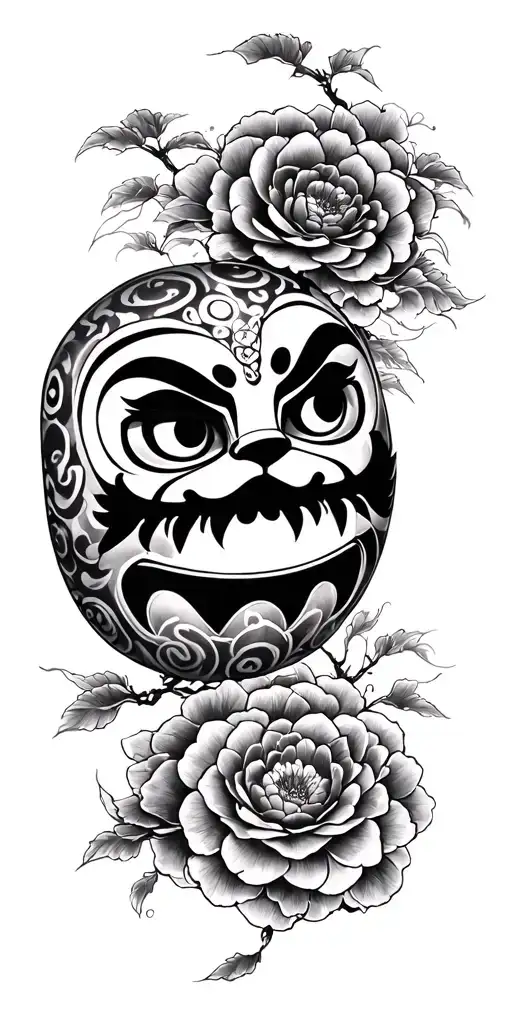 japanese daruma doll tattoo tattoo design idea