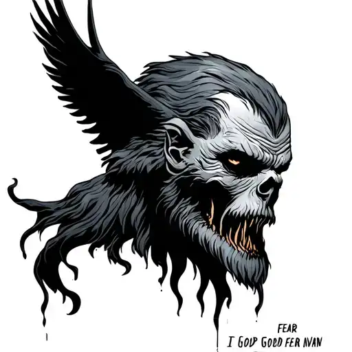 I fear god never fear man tattoo design idea