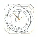clock face tattoo design idea
