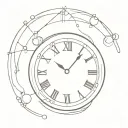 clock face tattoo design idea