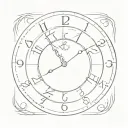 clock face tattoo design idea