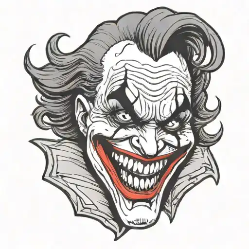 Black Joker tattoo design idea