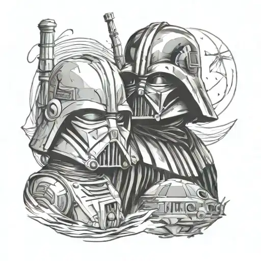 darkside starwars tattoo design idea