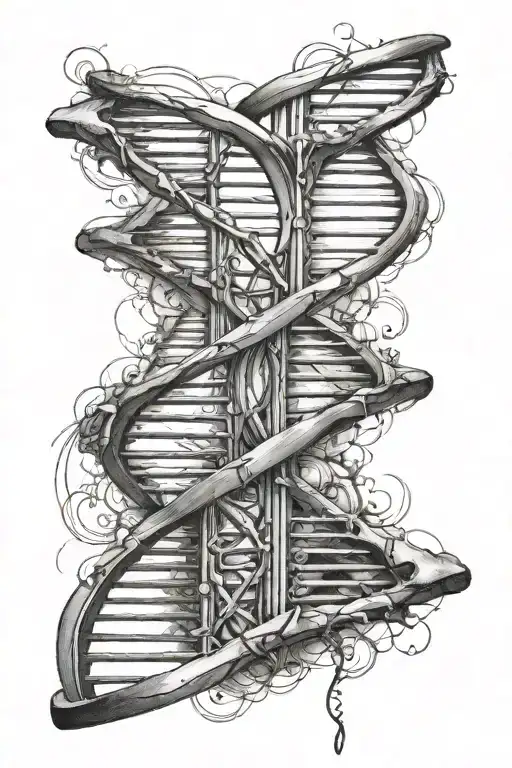 DNA double helix tattoo design idea