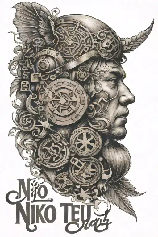 text weitten "Niko, Sami, Eetu" tattoo design idea