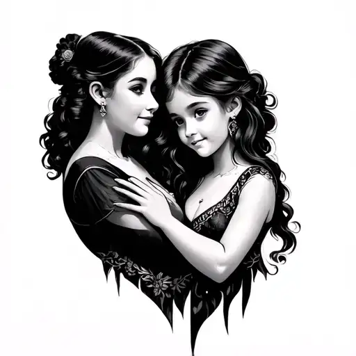 Aunt And Niece tattoo design idea