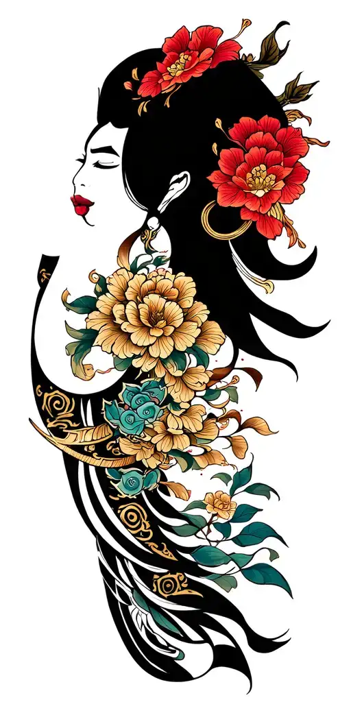 Japanese tattoo theme bron to be greatest and be kind, protected by god's, full of money blessings  tattoo design idea