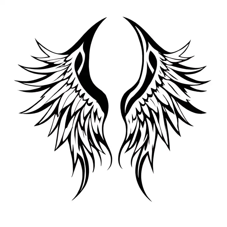 wings tattoo design idea