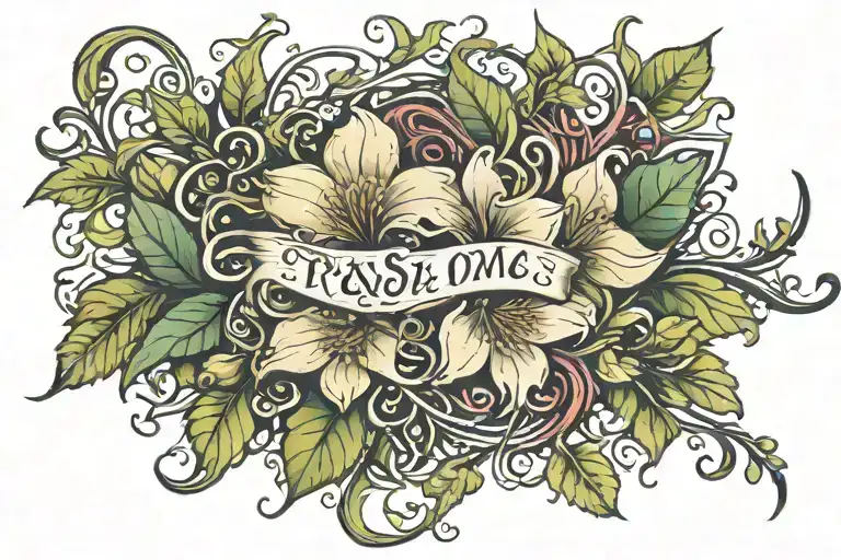 psalms 46:5 and vines  tattoo design idea
