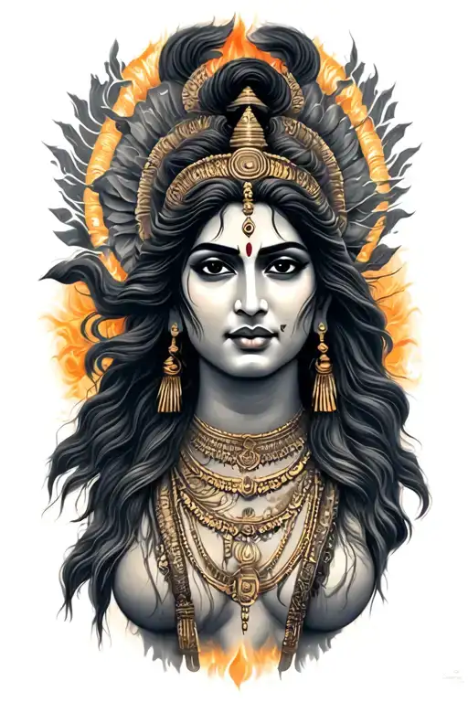 Shiv shakti inspired tattoo tattoo design idea