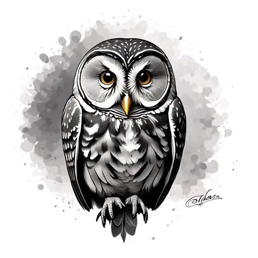 Barred Owl tattoo design idea