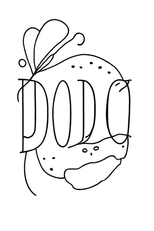 initial names like, DODO and cookie, make something innovative ideas for tatoo tattoo design idea