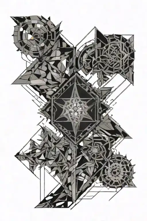 skyrim geo patern tattoo design idea