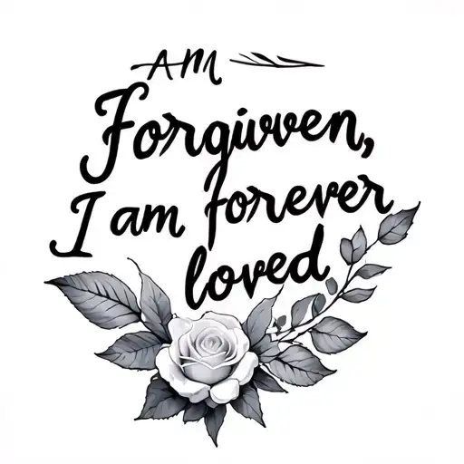 I am forgiven.      I am forever loved tattoo design idea
