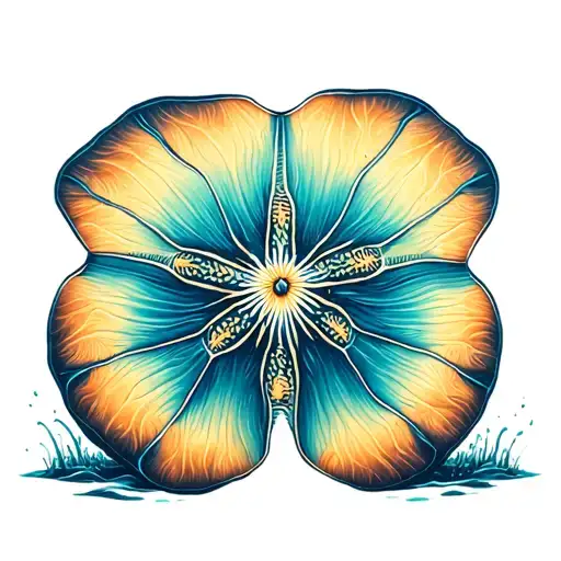 sand dollar tattoo design idea