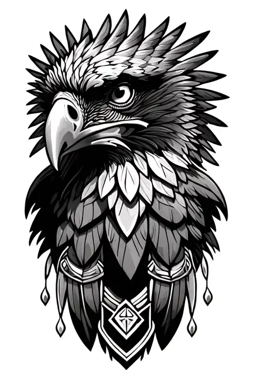 Aztec Eagle tattoo design idea