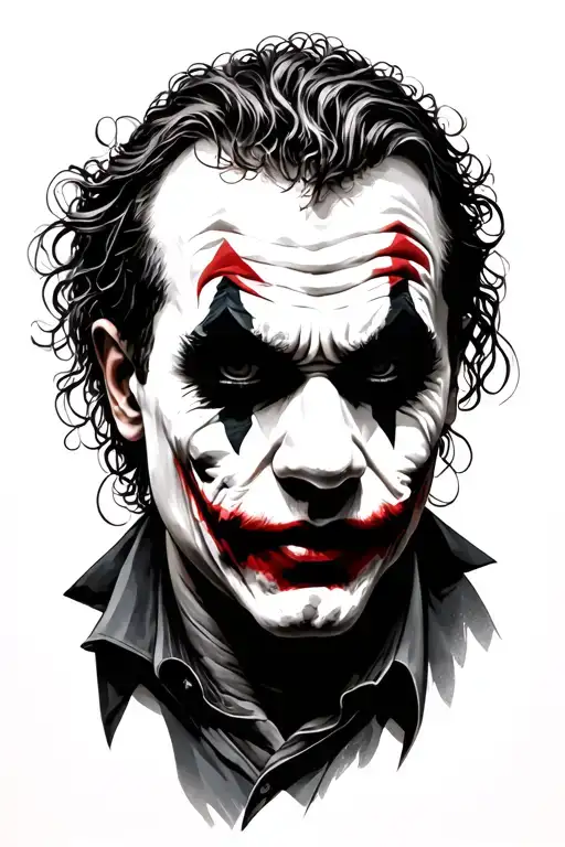 joker heath ledger tattoo design idea