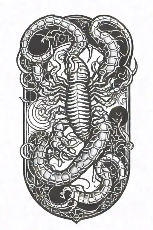 Scorpio zodiac symbol tattoo design idea