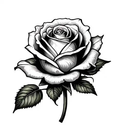 the rose made of 100 dollar bill tattoo design idea