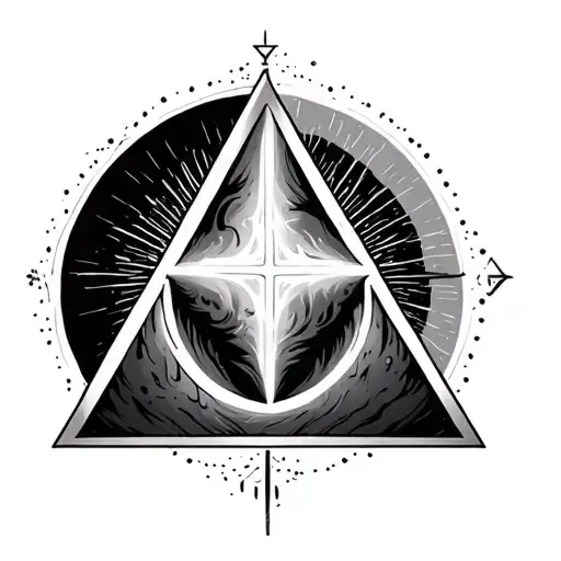 holy trinity triangle  tattoo design idea