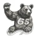 gay bear number 6 tattoo design idea