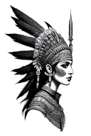 Aztec princess  tattoo design idea