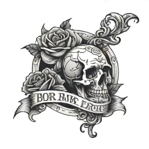 Born Broke Die Rich tattoo design idea