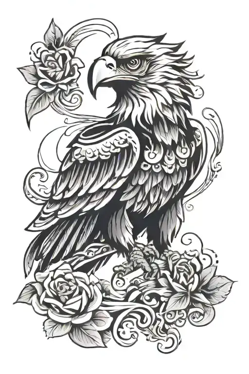 mexican eagle tattoo design idea