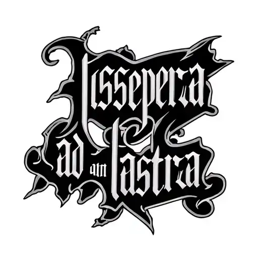 per aspera ad astra write it in tattoo lettering style tattoo design idea