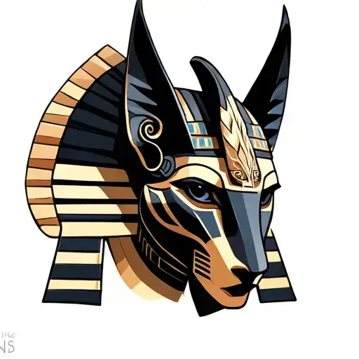 anubis egiptian god tattoo design idea