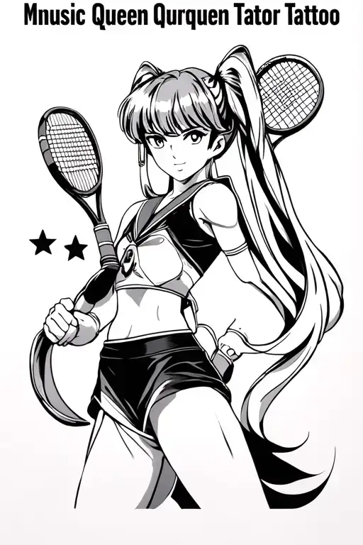 minimalist arm sleeve sailor moon jiraiya tennis queer music tattoo design idea