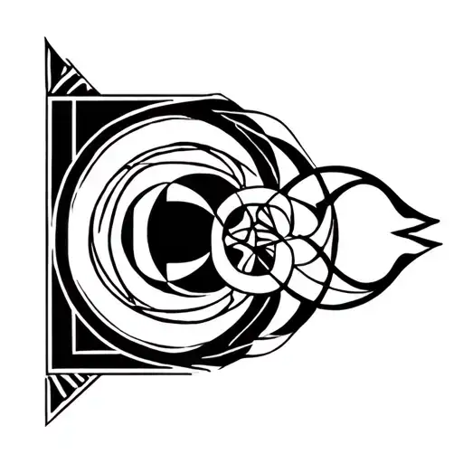 gemini and aquarius sign intertwined tattoo design idea