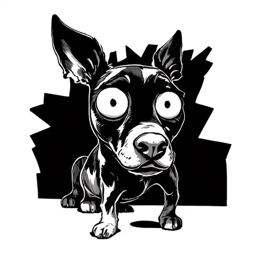 courage the cowardly dog tattoo design idea