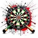 dart games target pool cue tattoo design idea