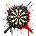 dart games target pool cue tattoo design idea